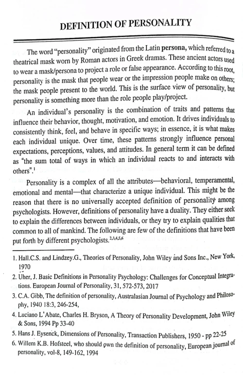 Fundamentals of Personality In Ayurveda